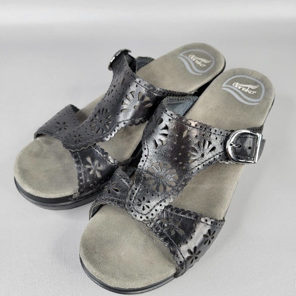 Dansko Black Leather Sandals - Picture 12 of 12